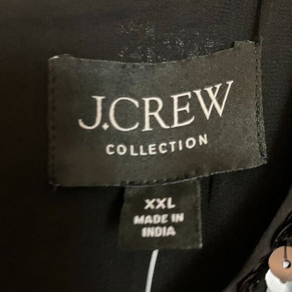 J.Crew Collection Womens Sequin Sleeveless Glam Top Shirt Size XXL Black FA NWT - Picture 7 of 12